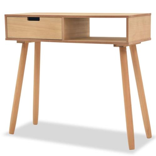 vidaXL Wandtafel 80x30x72 cm massief grenenhout bruin, Huis en Inrichting, Tafels | Bijzettafels, Nieuw, Verzenden