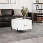 vidaXL Salontafel 50x50x40 cm bewerkt hout hoogglans wit, Huis en Inrichting, Tafels | Salontafels, Verzenden, Nieuw