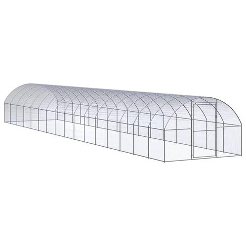 vidaXL Kippenren 3x16x2 m gegalvaniseerd staal, Dieren en Toebehoren, Knaagdieren en Konijnen | Hokken en Kooien, Nieuw, Verzenden