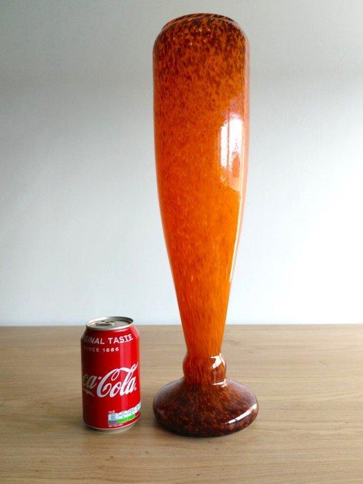 Delatte Nancy - Vaas - gemarmoreerd glas 44 cm hoog - Slanke, Antiek en Kunst, Antiek | Glaswerk en Kristal