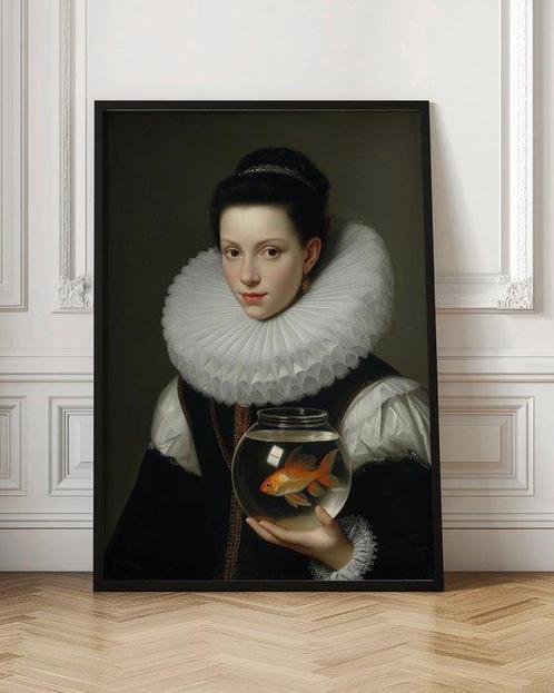 Dikhotomy - Fish Queen - No Reserve - Unique Edition, Antiek en Kunst, Kunst | Schilderijen | Modern