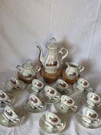 Service à café - véritable porcelaine d’Italie - à décor de