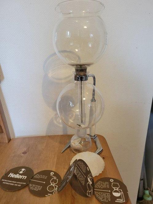 Hellem - Koffiezetapparaat - Glas, Metaal, Stof - VACUÜM, Antiek en Kunst, Antiek | Keukengerei