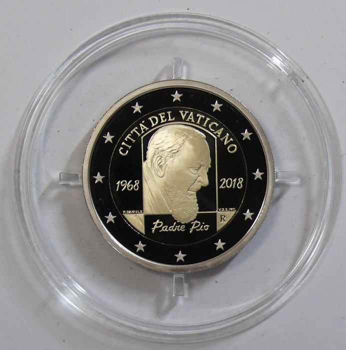 Vaticaan. 2 Euro 2018 Padre Pio Proof (Zonder, Postzegels en Munten, Munten | Europa | Niet-Euromunten