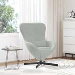 vidaXL Donkergrijze Fauteuil Lichtgrijs Standaard Stof, Huis en Inrichting, Verzenden, Nieuw