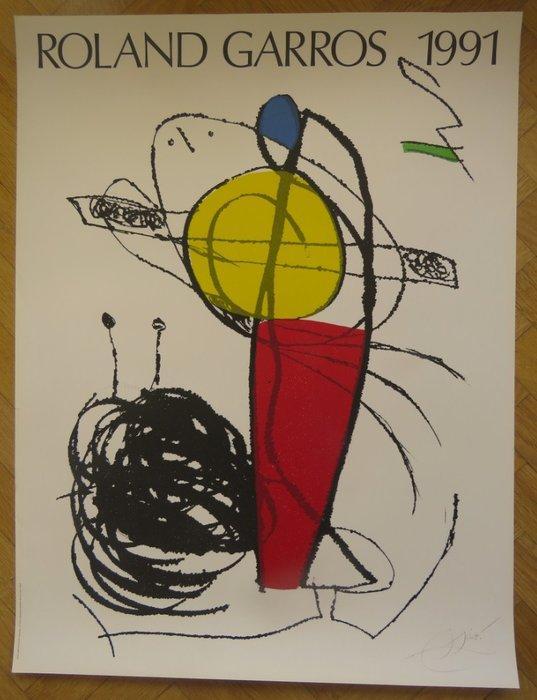 Joan Miró - Affiche originale - Roland Garros - 1991, Antiek en Kunst, Kunst | Tekeningen en Fotografie