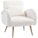 Gestoffeerde Fauteuil, Fleece Bekleding, Gepolsterde Armstoe, Verzenden, Nieuw