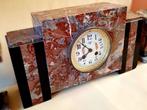 Klok en garnituur set - Art Deco Marmer, Messing - 1910-1920, Antiek en Kunst