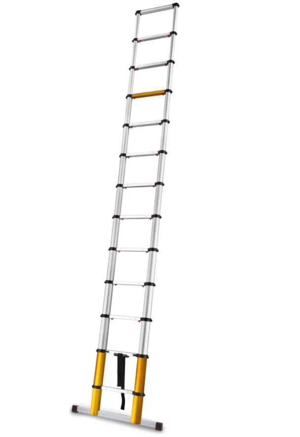 2dekans | Drabest Telescopische MAX Ladder - 13 Treden - 150, Doe-het-zelf en Bouw, Ladders en Trappen, Ophalen of Verzenden
