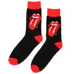 The Rolling Stones Tongue and Lips Logo Sokken Zwart/Rood -