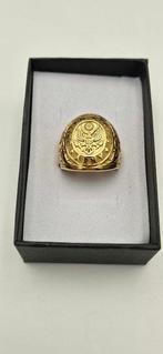 Bague militaire - Plaqué or 18 carats. Honneur - Loyauté et, Verzamelen
