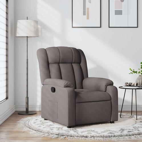 vidaXL Fauteuil verstelbaar stof taupe, Huis en Inrichting, Fauteuils, Nieuw, Verzenden