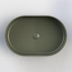 Opbouw Waskom Arcqua Case Ovaal 55x36 cm Mat Groen, Doe-het-zelf en Bouw, Ophalen of Verzenden, Nieuw, Overige typen