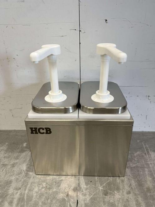 HCB RVS Dubbele Sauzenbar Sauspomp Sausdispenser 2 x 2 liter, Zakelijke goederen, Horeca | Keukenapparatuur, Ophalen of Verzenden