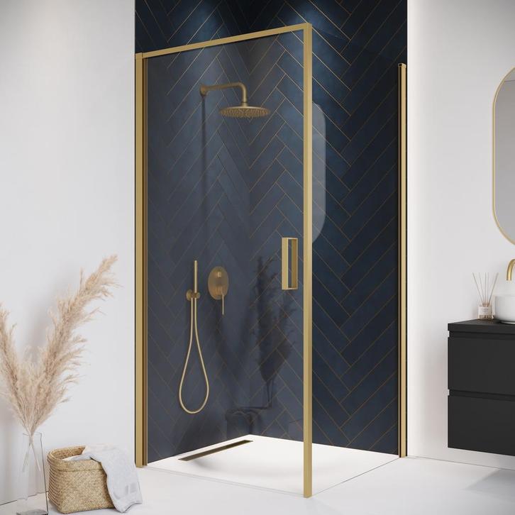 Douchecabine Alava 100 x 100 x 190 cm Goud, Doe-het-zelf en Bouw, Sanitair, Nieuw, Verzenden