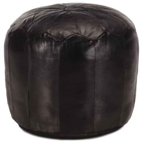 vidaXL Poef 40x35 cm echt geitenleer zwart, Huis en Inrichting, Zetels | Voetbanken en poefs, Nieuw, Verzenden