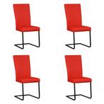 Set van 4 Leren eetkamerstoelen Dare - Toledo Ferrari, Ophalen of Verzenden