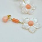Corail - Argent, Plaqué or - Boucles doreilles - Corail, Antiquités & Art