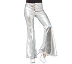 Disco 70S Broek Zilver Dames, Kleding | Dames, Verzenden, Nieuw