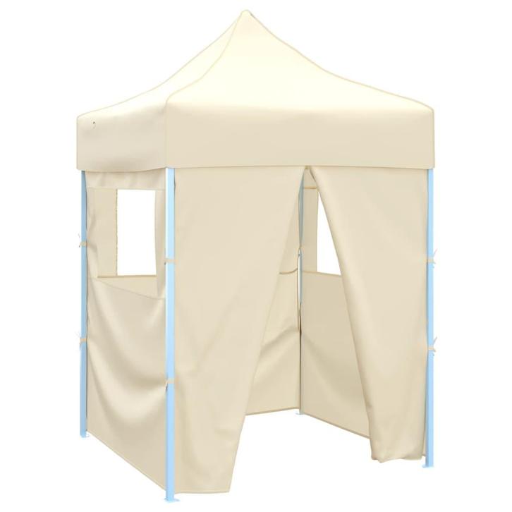 vidaXL Partytent met 4 zijwanden inklapbaar 2x2 m staal, Tuin en Terras, Partytenten, Nieuw, Verzenden