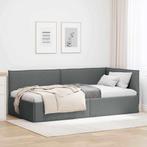vidaXL Hoek Bed Frame met hoofdeinde Donkergrijs 100 x 200, Verzenden