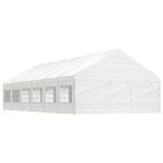 vidaXL Prieel met dak 13,38x5,88x3,75 m polyetheen wit, Tuin en Terras, Verzenden, Nieuw