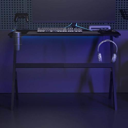 vidaXL Gamingbureau met Y-vormige poten LED 110x60x75 cm, Huis en Inrichting, Bureaus, Nieuw, Verzenden