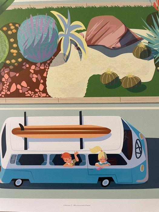 Monsieur Z - Affiche de Tourisme Hyères - La Voie Olbia, Antiquités & Art, Art | Dessins & Photographie