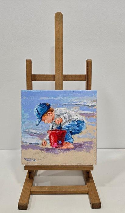 Francesca Escobar (1972) - Cubo rojo, Antiek en Kunst, Kunst | Schilderijen | Klassiek