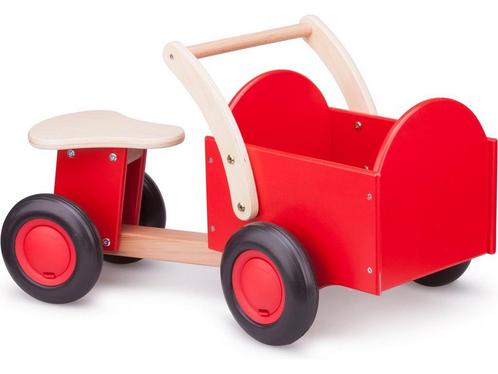 New Classic Toys® Road Star - Houten Bakfiets - EVA rubber, Huis en Inrichting, Woonaccessoires | Overige, Zo goed als nieuw, Verzenden