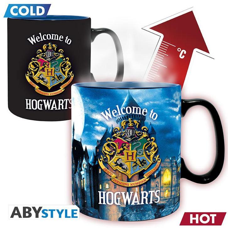 Harry Potter Welcome to Hogwarts Heat Change Mok, Verzamelen, Harry Potter, Ophalen of Verzenden