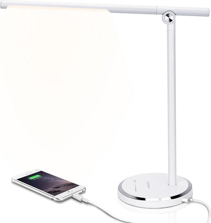 Aigostar Bureaulamp LED -  Dimbaar - Smart Touch - Wit, Huis en Inrichting, Woonaccessoires | Overige, Verzenden