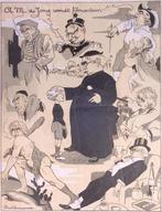 A.M. de Jong wordt filmacteur op spotprent (lijst optie), Antiek en Kunst, Verzenden