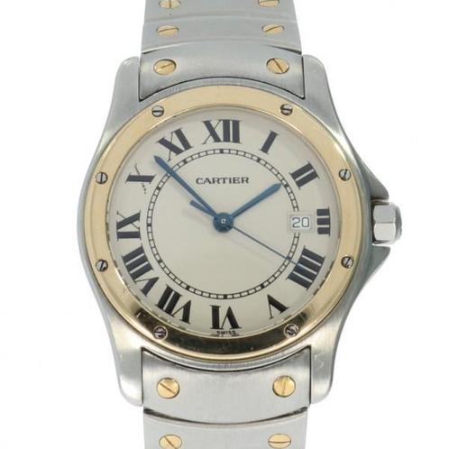 Cartier Santos Ronde 1551, Handtassen en Accessoires, Horloges | Dames, Verzenden
