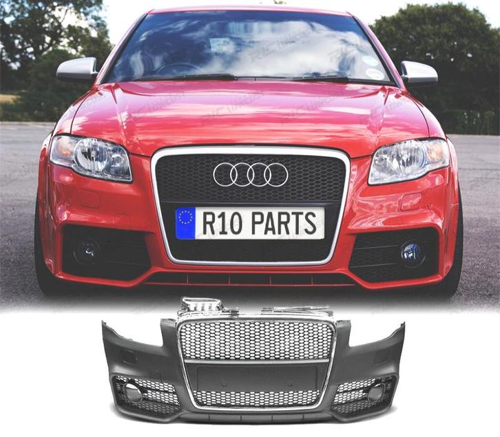 Pare Chocs Frontal Pour Audi A4 04-07 Look Rs4 Calandre Chro, Auto-onderdelen, Carrosserie, Verzenden