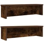 vidaXL Keukenrekken stapelbaar 2 st 50x15x16 cm gerookt, Verzenden, Nieuw