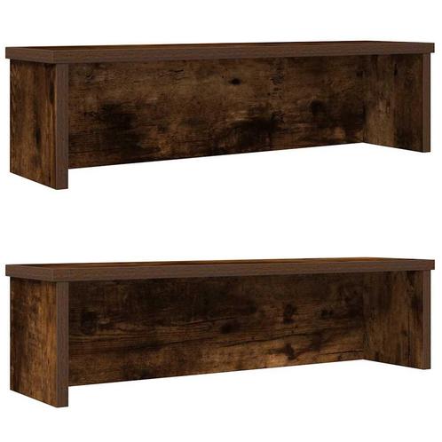 vidaXL Keukenrekken stapelbaar 2 st 50x15x16 cm gerookt, Huis en Inrichting, Keuken | Keukenbenodigdheden, Nieuw, Verzenden
