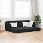 vidaXL Vloersofa Bed 2-in-1 Zwart 213x144x60 cm Velours, Huis en Inrichting, Verzenden, Nieuw
