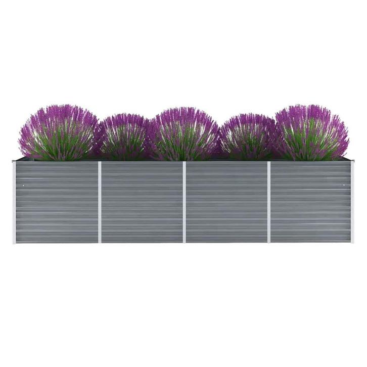 Verhoogde Plantenbak 320cm - Tuinbak Metaal Grijs - OP=OP, Tuin en Terras, Bloembakken en Plantenbakken, 60 cm of meer, 100 cm of meer