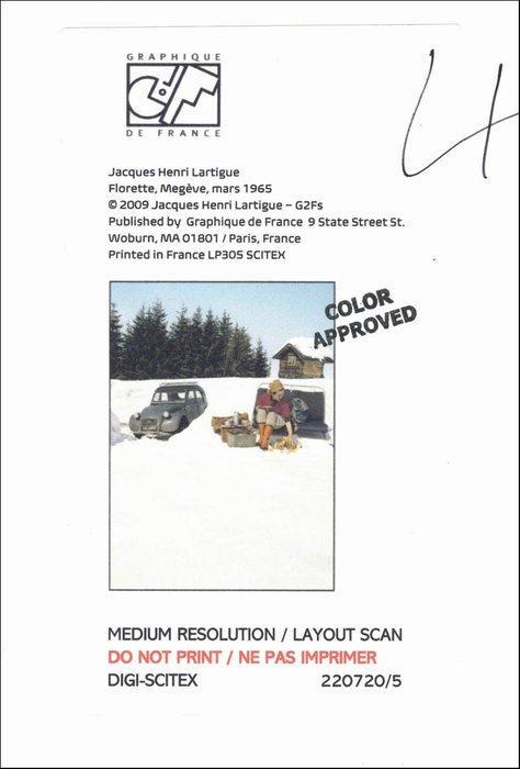 Jacques Henri Lartigue - Florette, Megève, mars 1965, Antiek en Kunst, Kunst | Schilderijen | Modern