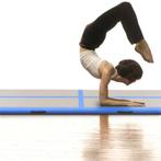 Gymnastiekmat met pomp opblaasbaar 500x100x10 cm PVC blauw, Sports & Fitness, Yoga & Pilates, Verzenden