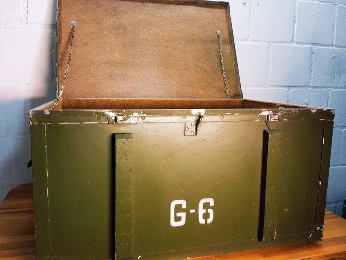 Krat - Grote militaire koffer - Hout, Metaal, Antiek en Kunst, Antiek | Wandborden en Tegels
