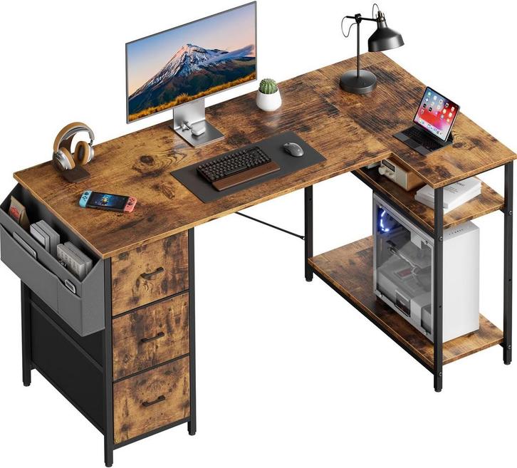 Bureau - Computertafel - Computerbureau - 140x78 cm - Bruin, Huis en Inrichting, Bureaus, Nieuw, Verzenden