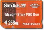 Sandisk Memory Stick Pro Duo 256MB Oranje (PSP Accessoires), Ophalen of Verzenden, Zo goed als nieuw