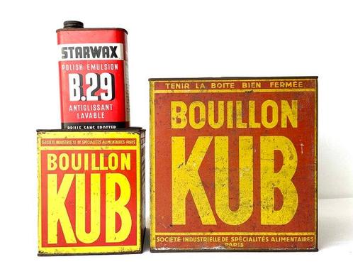 KUB BOUILLON & STARWAX - Boîte en étain - De belles grandes, Antiquités & Art, Curiosités & Brocante