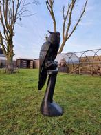 Statue, XL Owl 100cm - 100 cm - pierre moulée