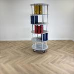 Ordner-draaizuil,  hoogte 205 cm, lichtgrijs, Gebruikt