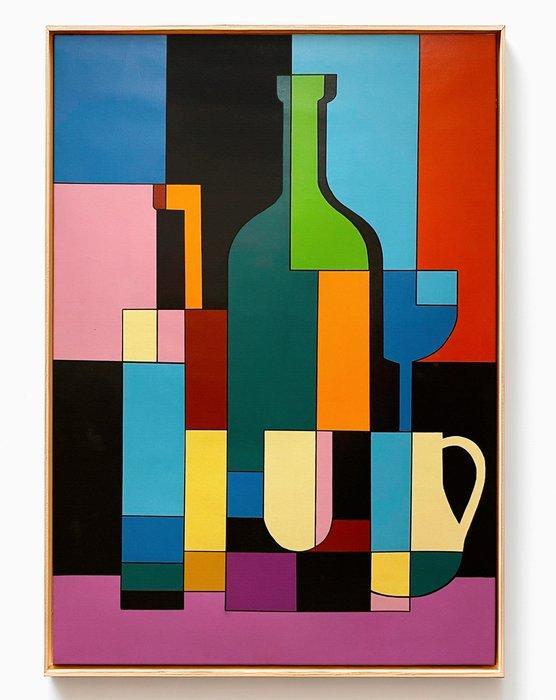 Alejandro Gonzalez - Bodegones Geométricos 42 - XL - (NO, Antiek en Kunst, Kunst | Schilderijen | Modern