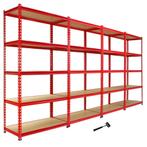 4 x Z-Rax Stellingkasten - 90x45x183 cm - Rood, Verzenden