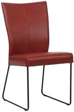 Rode leren industriële eetkamerstoel - Granada leer Rouge, Huis en Inrichting, Stoelen, Overige kleuren, Nieuw, Leer, Ophalen of Verzenden